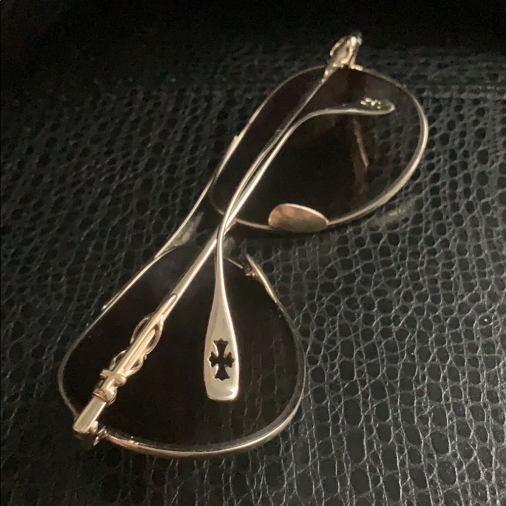 Chrome hearts gold aviators unisex
